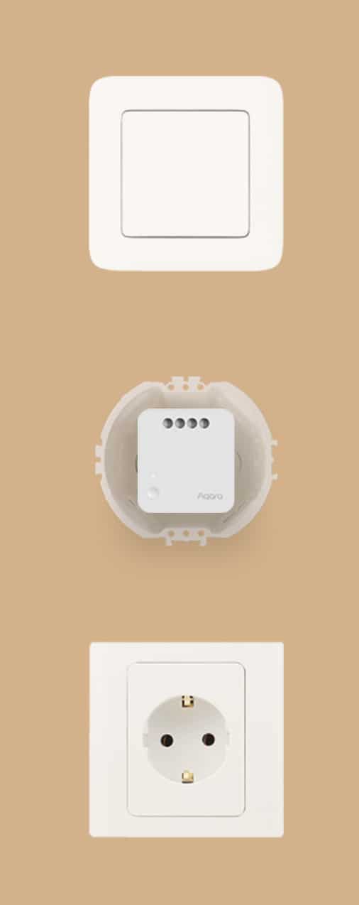 Aqara switch module T1 fits almost any wall box