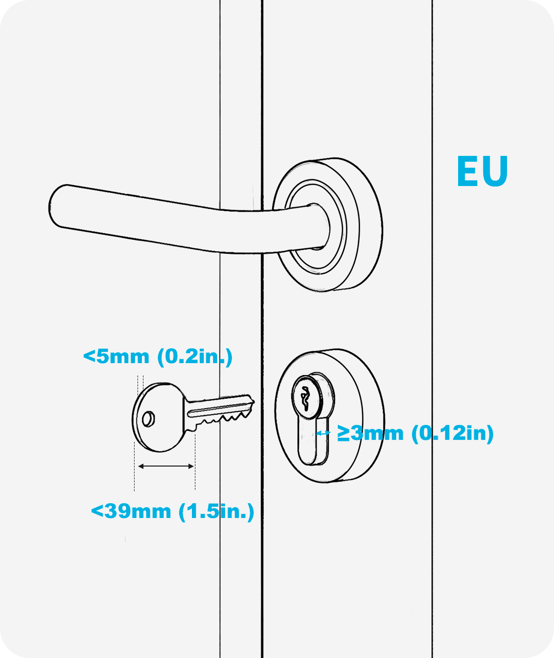 Key & Cylinder Dimensions