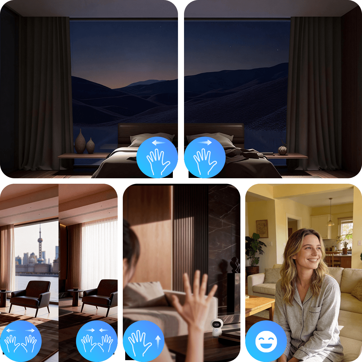 Aktive Beteiligung mit Lächel- und Gestenerkennung