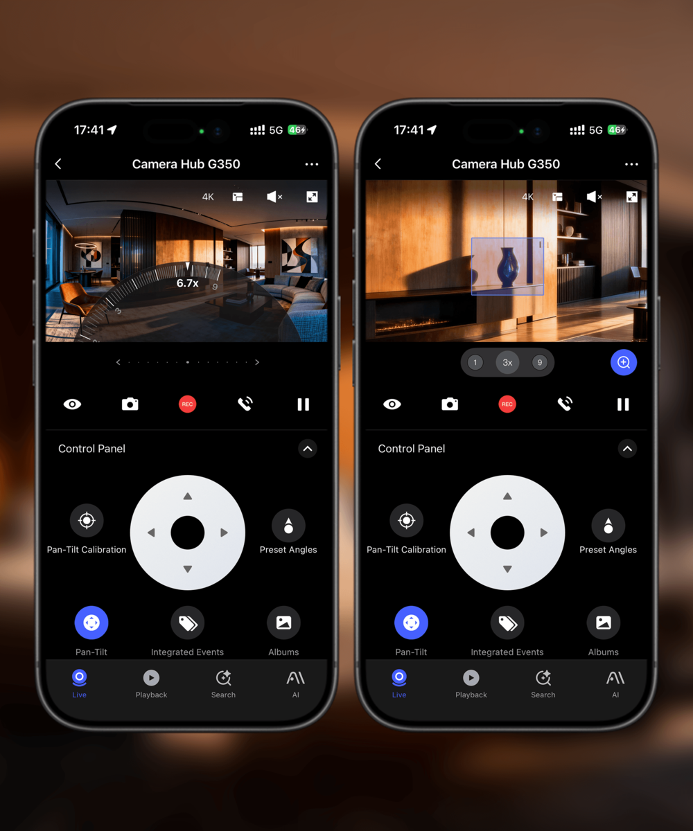 Zoom via Dial or Selected Area